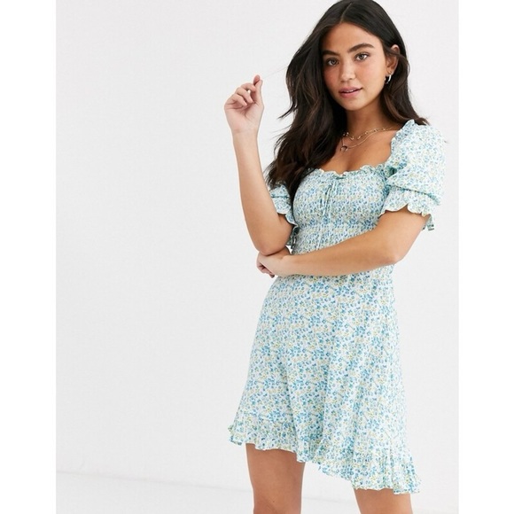 Faithfull the Brand Donna 🌸 floral-print crepe mini dress Size 4/Small - Picture 1 of 12